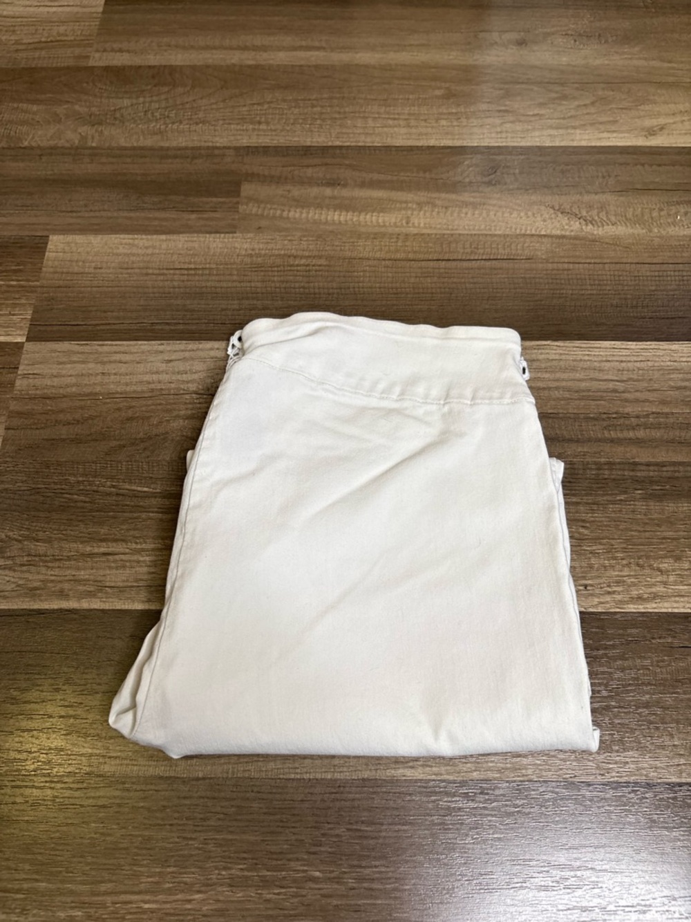 ATYRE New York Women's White Lace Accent Straight Pants Rayon Nylon Spandex